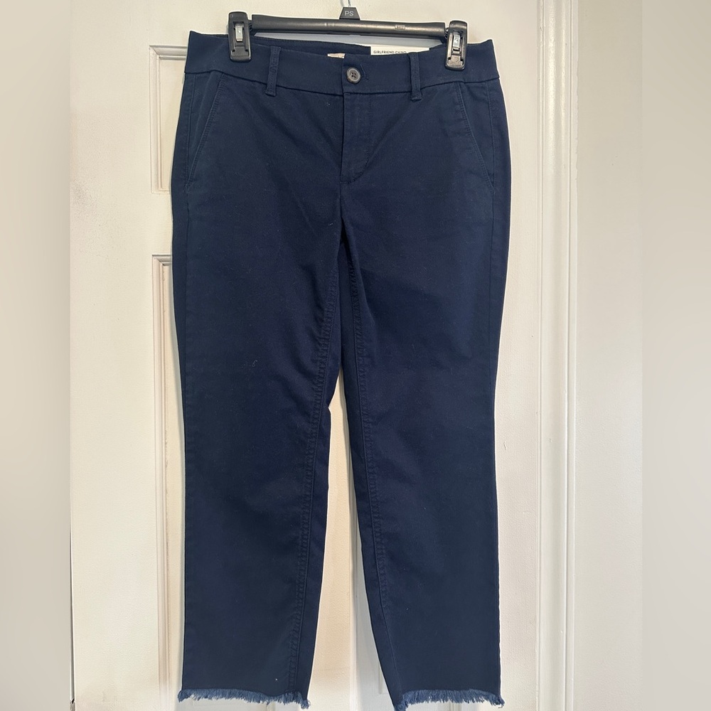 LOFT Navy Blue Girlfriend Chino Pants